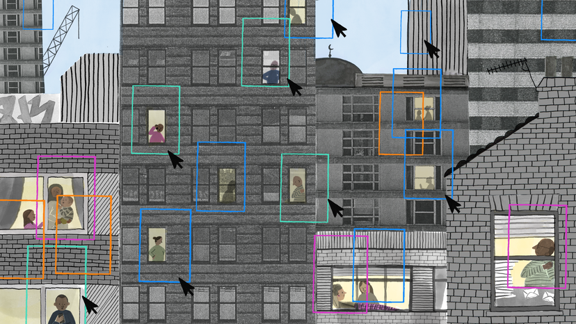 Smart data a significant opportunity - Emily Rand & LOTI / Better Images of AI / AI City / CC-BY 4.0

Building blocks are overlayed with digital squares that highlight people living their day-to-day lives through windows. Some of the squares are accompanied by cursors.